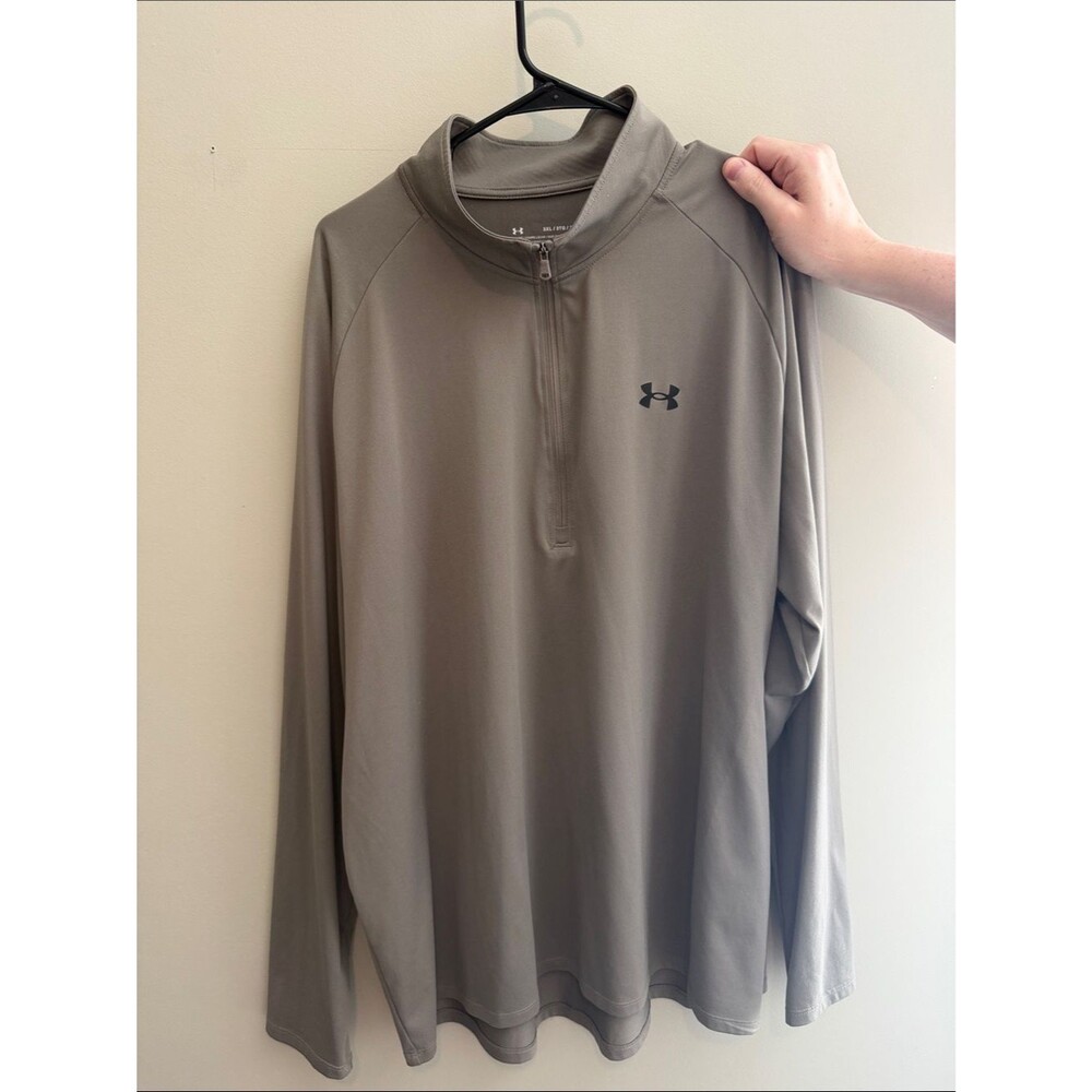 Under Armour Men's Lightweight Quarter-Zip Pullover - Taupe